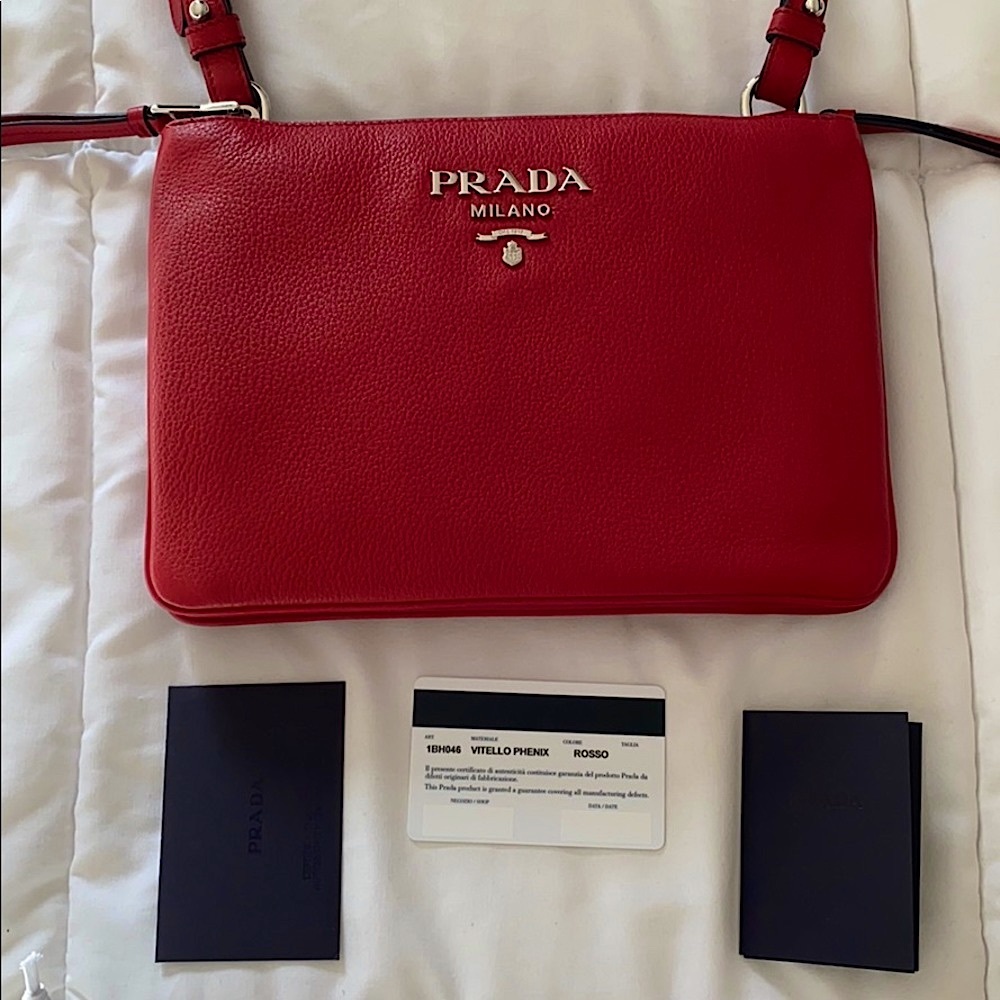 Prada double zip crossbody.